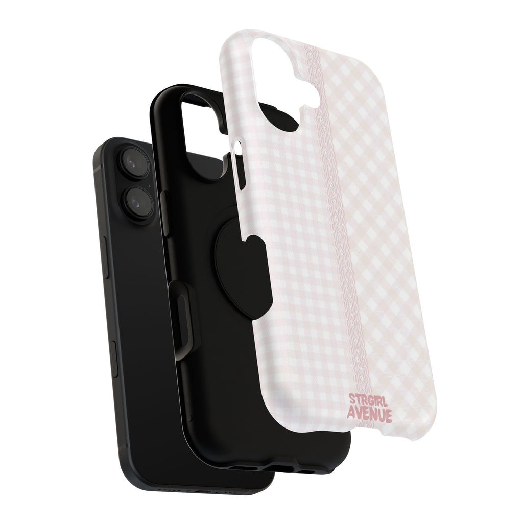 “lace gingham” protective phone case