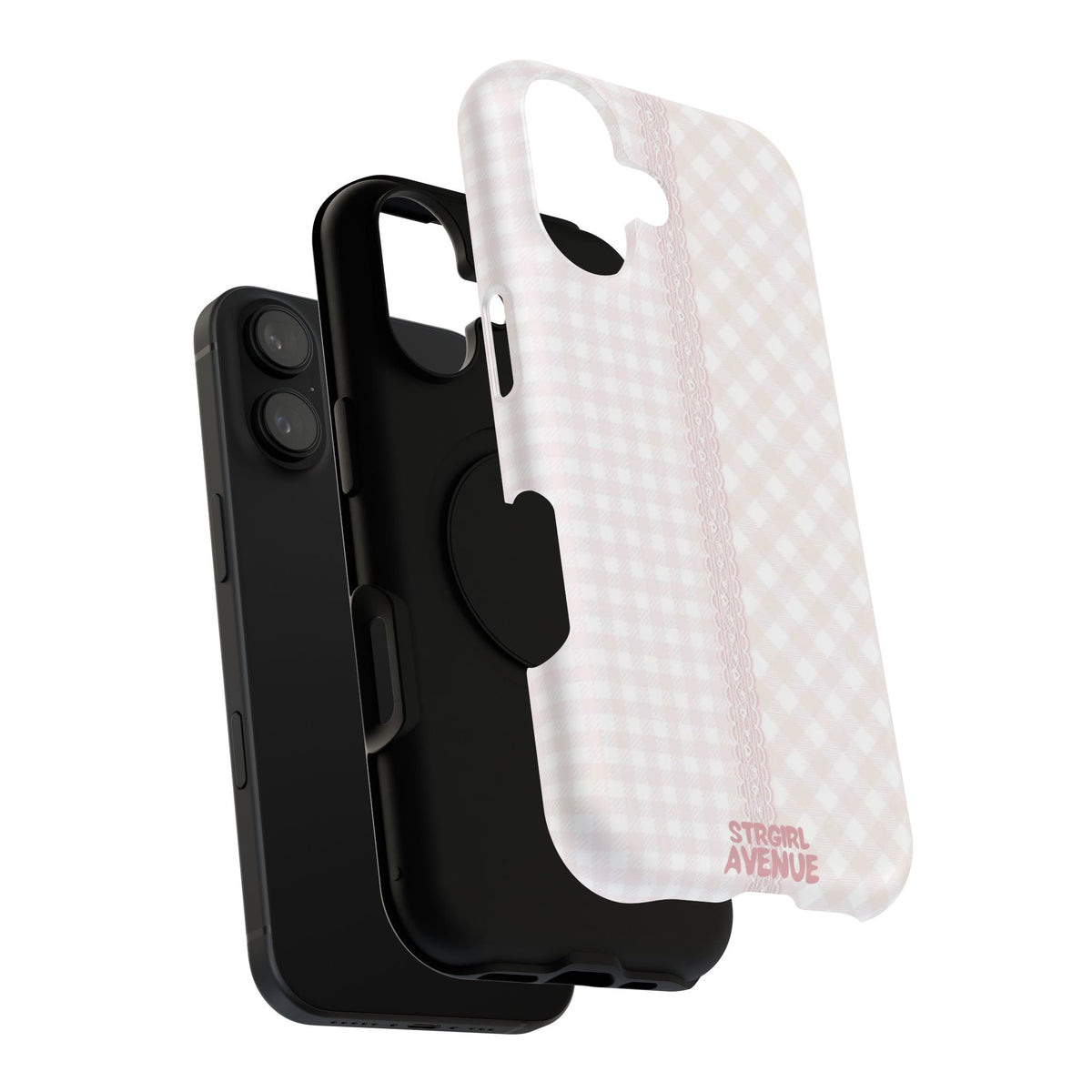 “lace gingham” protective phone case