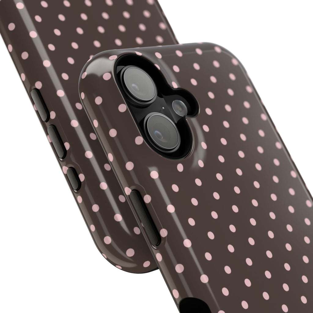 “Straw choc dots” protective phone case