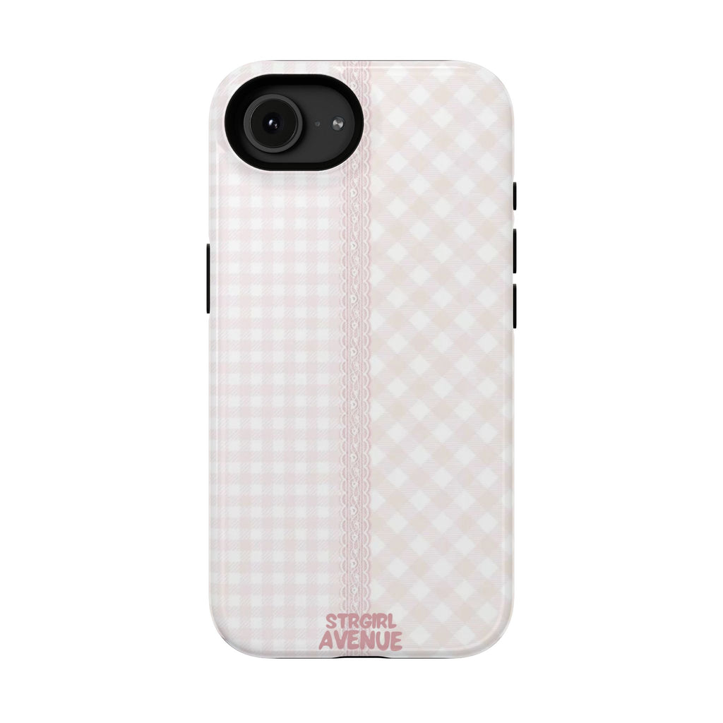 “lace gingham” protective phone case