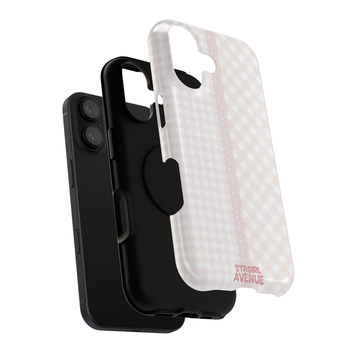“lace gingham” protective phone case
