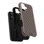 “Straw choc dots” protective phone case