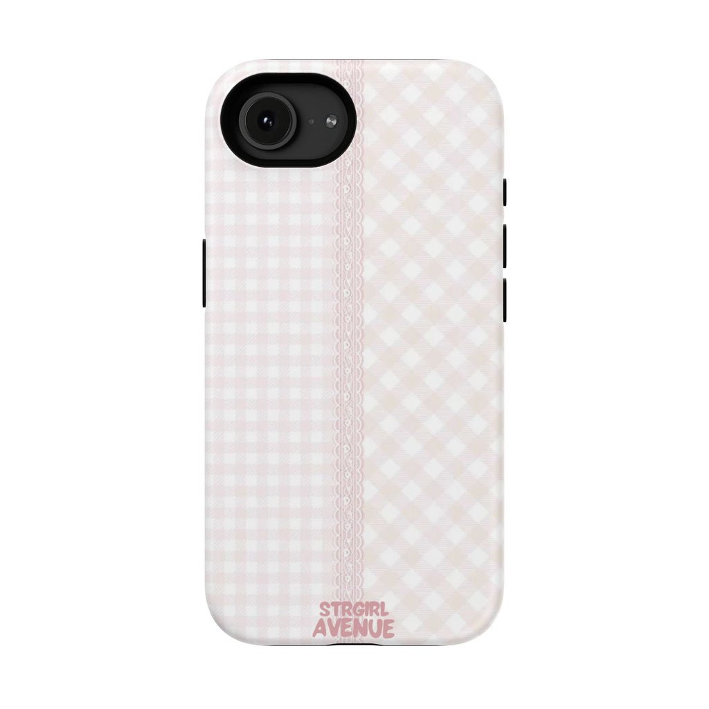“lace gingham” protective phone case