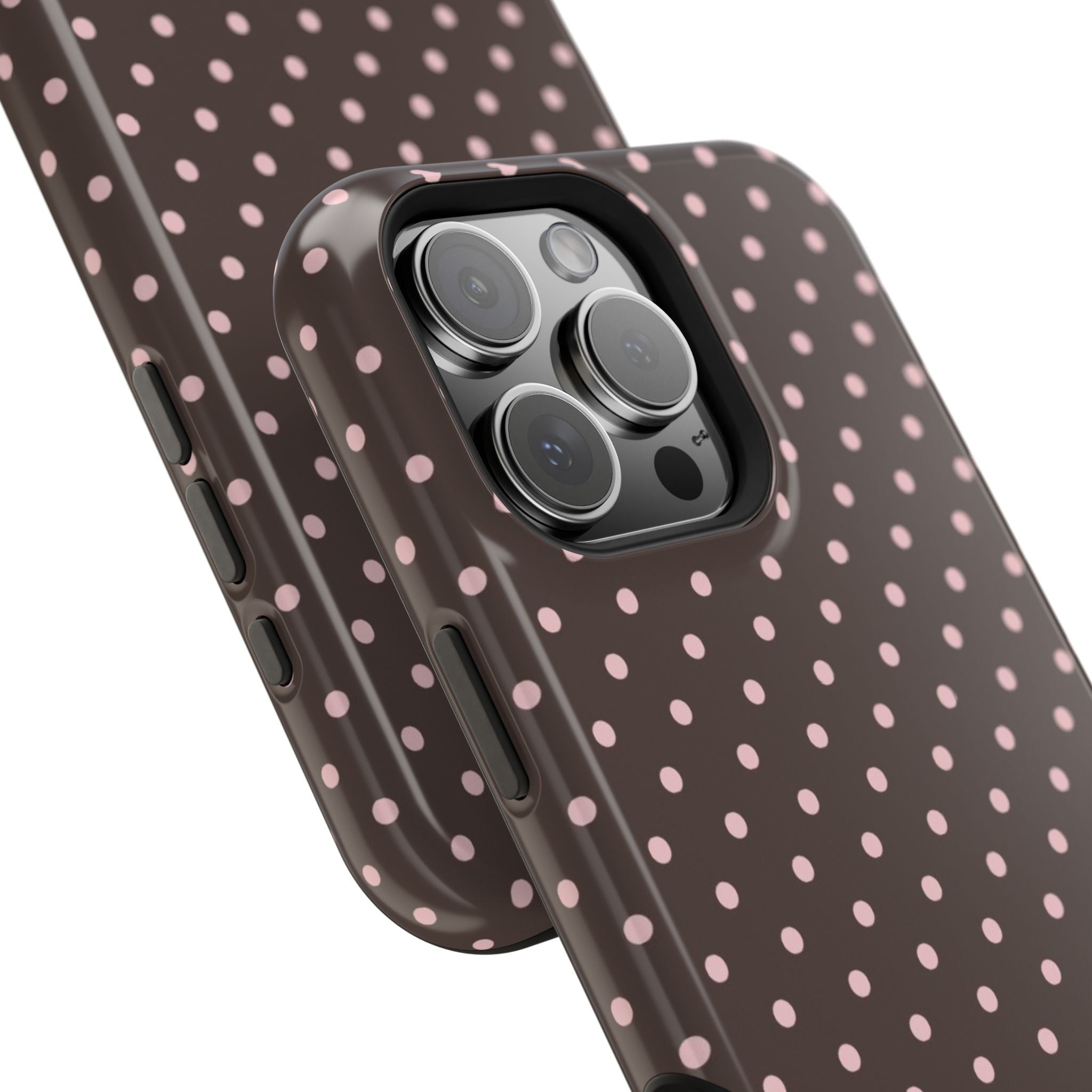 “Straw choc dots” protective phone case