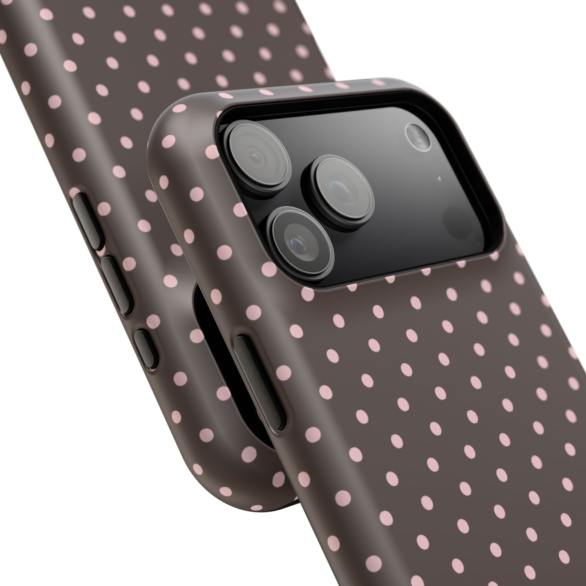 “Straw choc dots” protective phone case