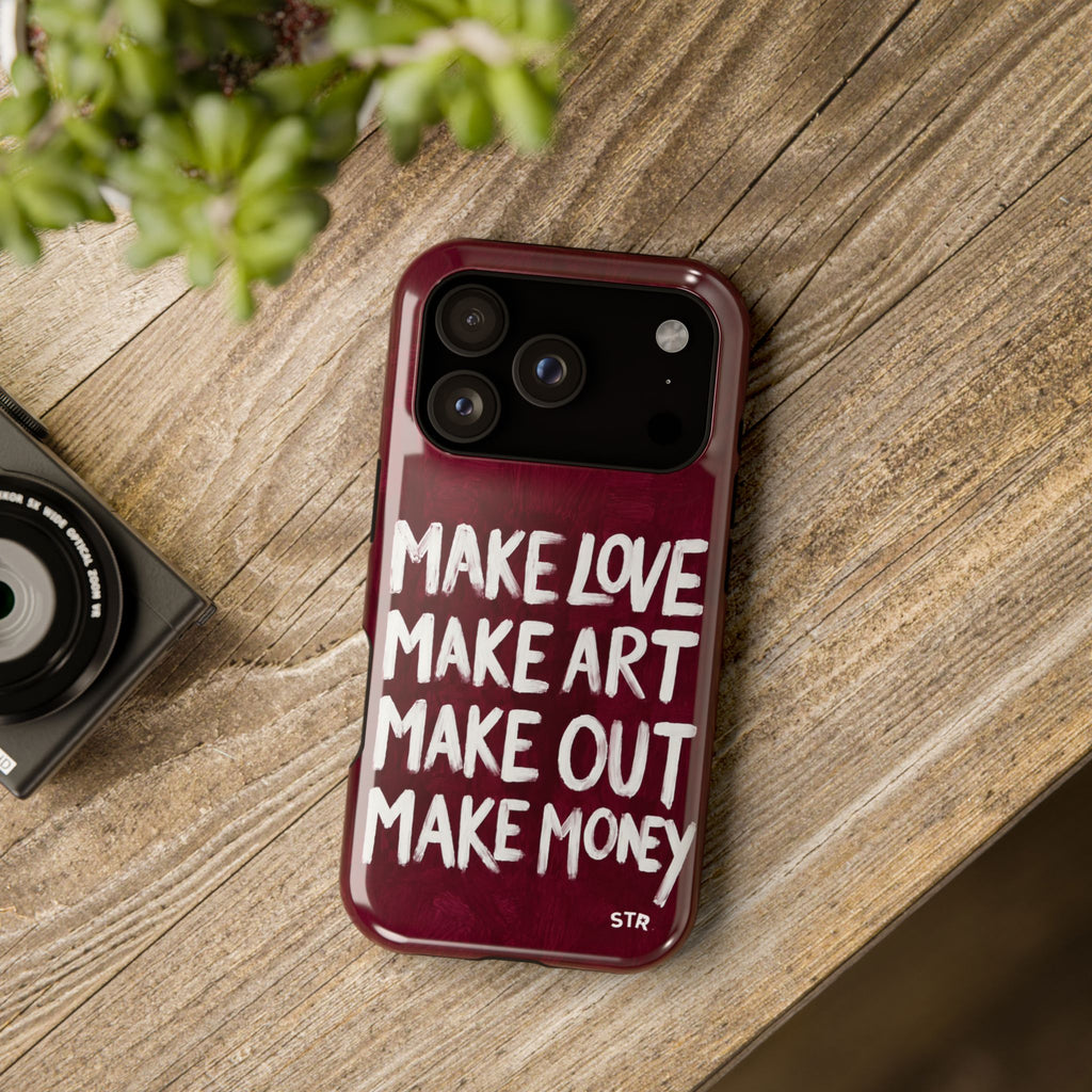 “make art” protective phone case