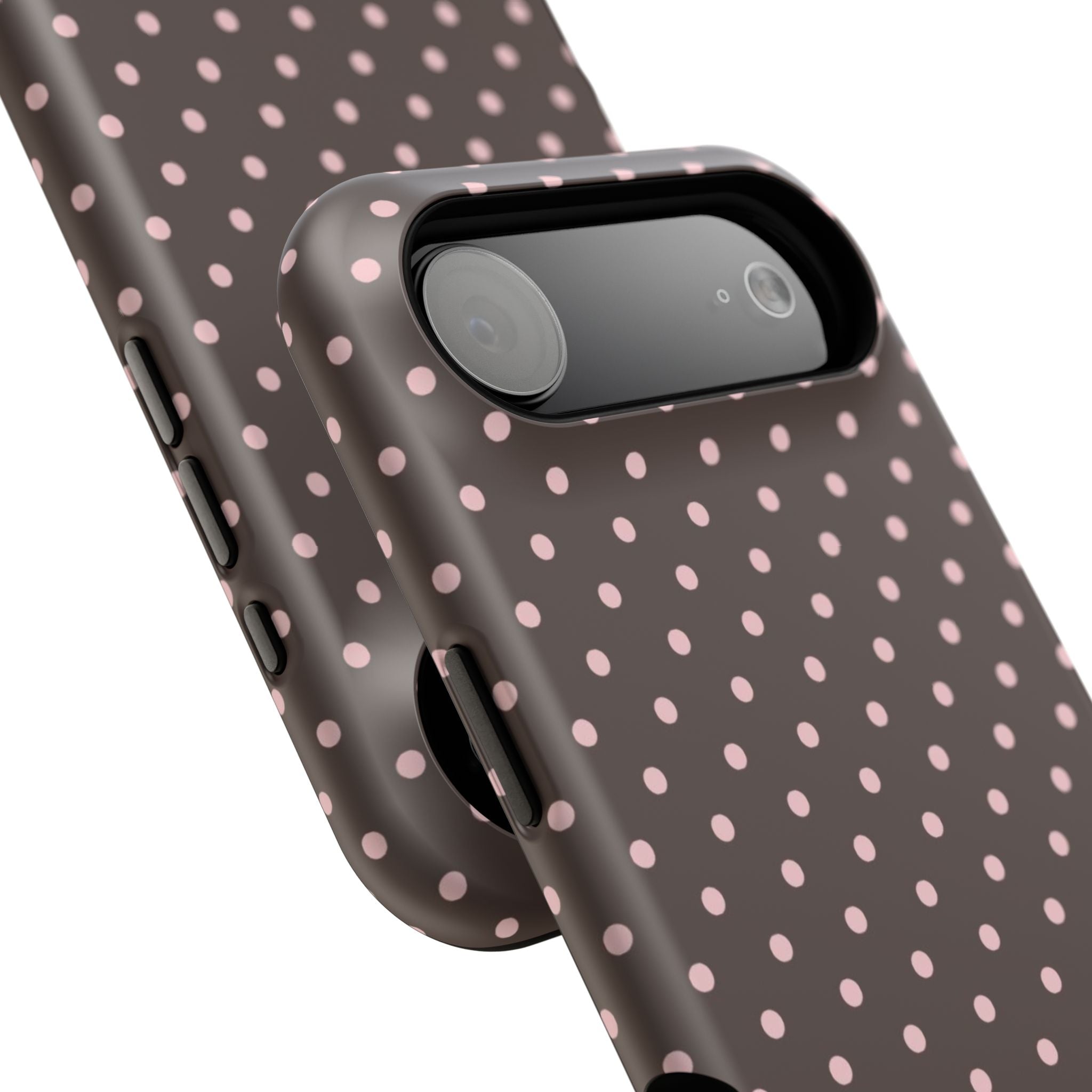 “Straw choc dots” protective phone case