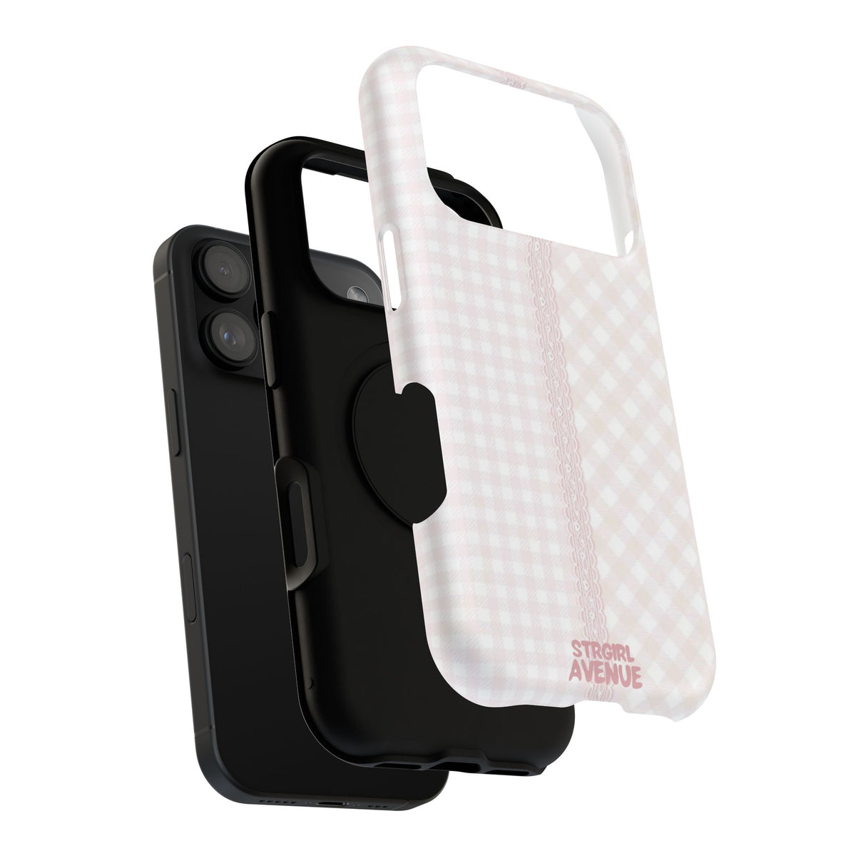 “lace gingham” protective phone case