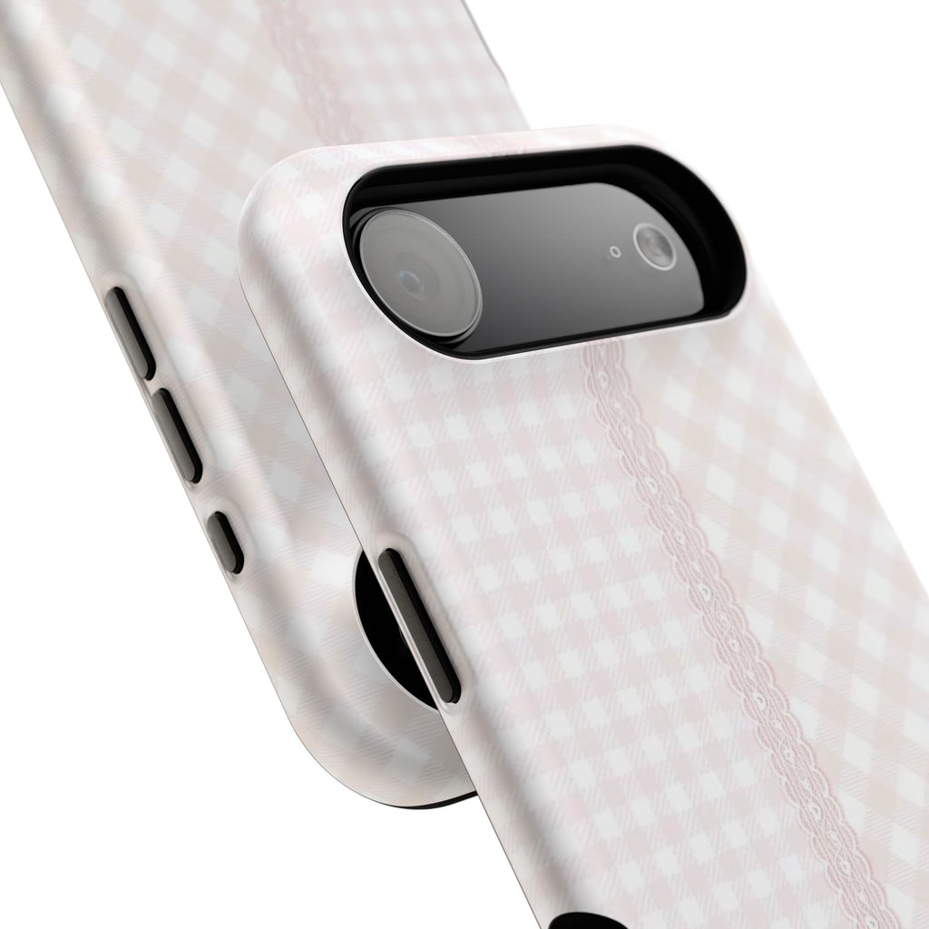“lace gingham” protective phone case